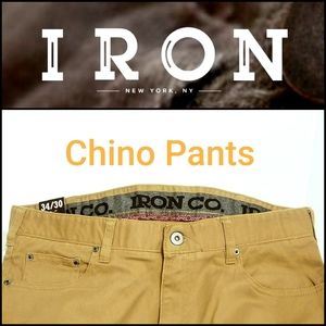 🆕️ Iron Clothing Co Dark Tan Chinos 34x30